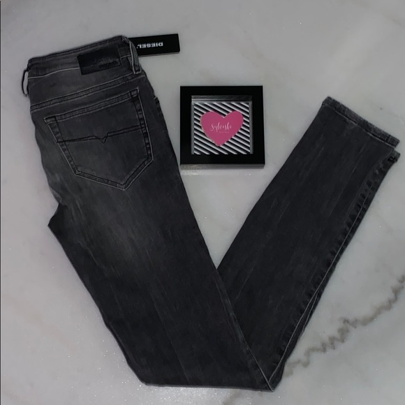 🔥 Diesel SKINZEE Super Skinny Grey Jeans Women - Picture 4 of 8